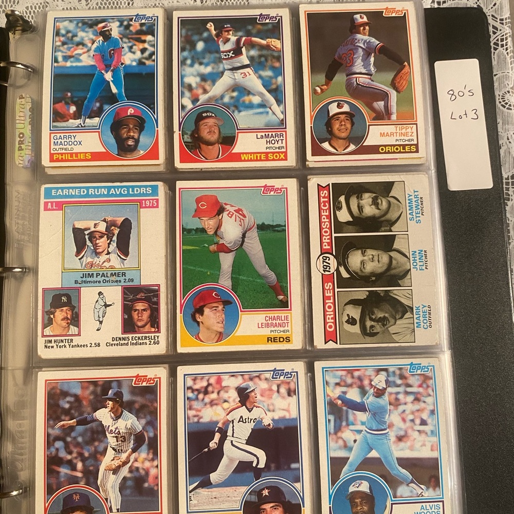 Lot C Vintage Early 1980’s Baseball cards over 200 cards